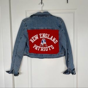 New England Patriots Custom Made Denim Jacket